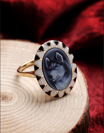 Classic Gold Ring studded with Gemstone | C. Krishniah Chetty Group of Jewellers