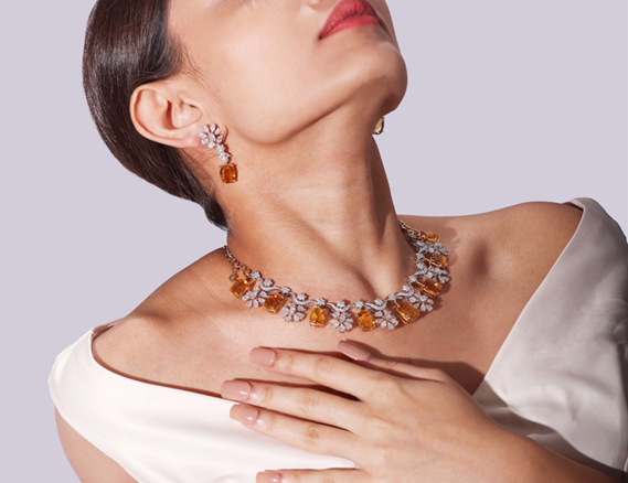 Citrine Jewellery Set | C. Krishniah Chetty Group of Jewellers