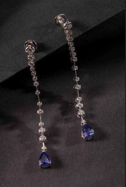 Tanzanite Earrings | C. Krishniah Chetty Group of Jewellers