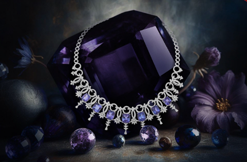 Tanzanite Necklace | C. Krishniah Chetty group of Jewellers