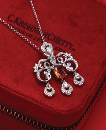 Garnet Gemstone Pendants | C. Krishniah Chetty Group of Jewellers