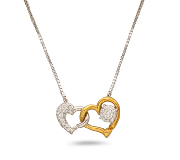 Valentine's Day Gold and Diamond Pendant | C. Krishniah Chetty Group of Jewellers