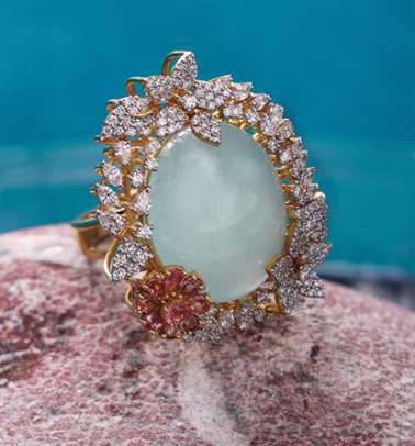 Aquamrine Ring | C. Krishniah Chetty Group of Jewellers